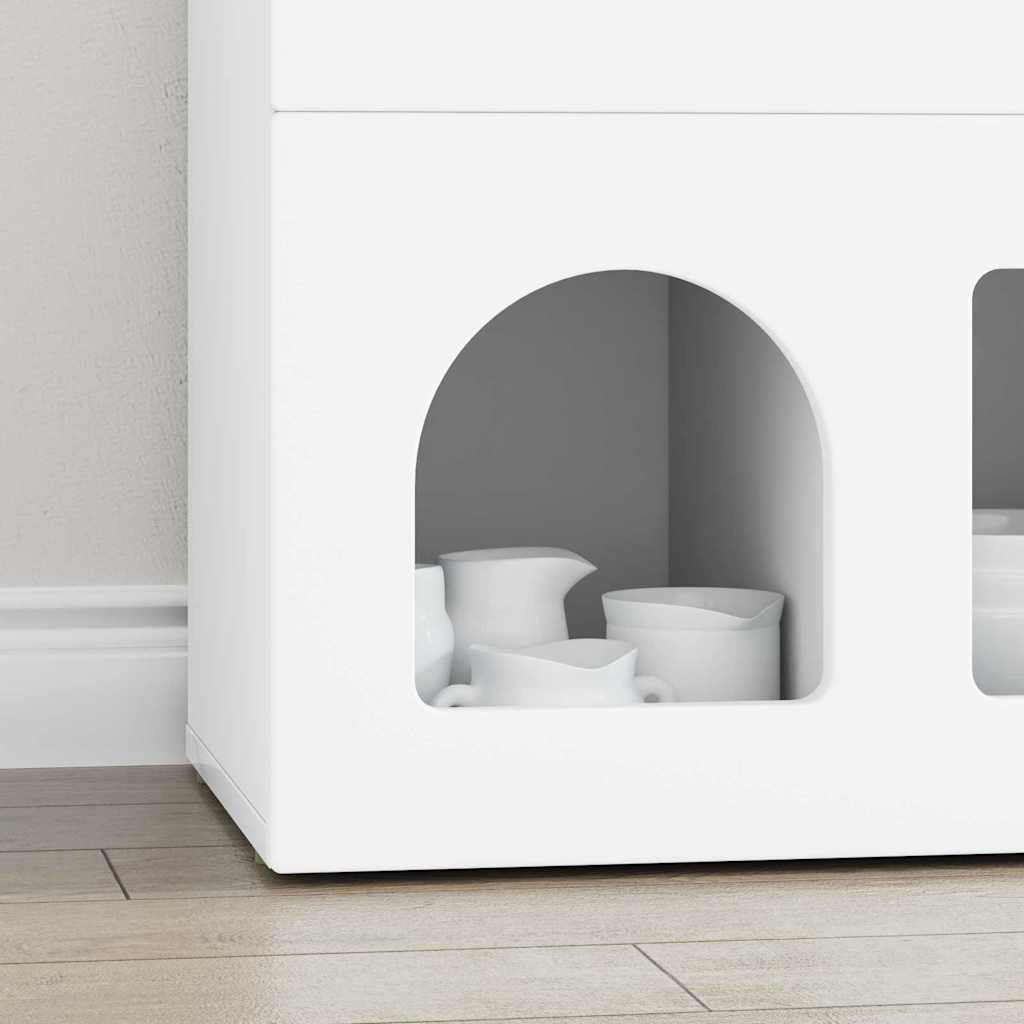 Sideboard White 80.5 x 35 x 59 cm Engineered Wood