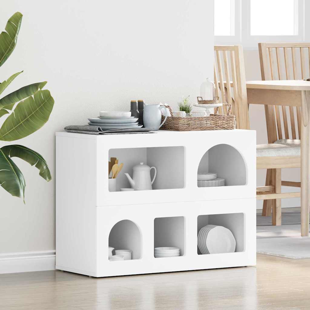 Sideboard White 80.5 x 35 x 59 cm Engineered Wood