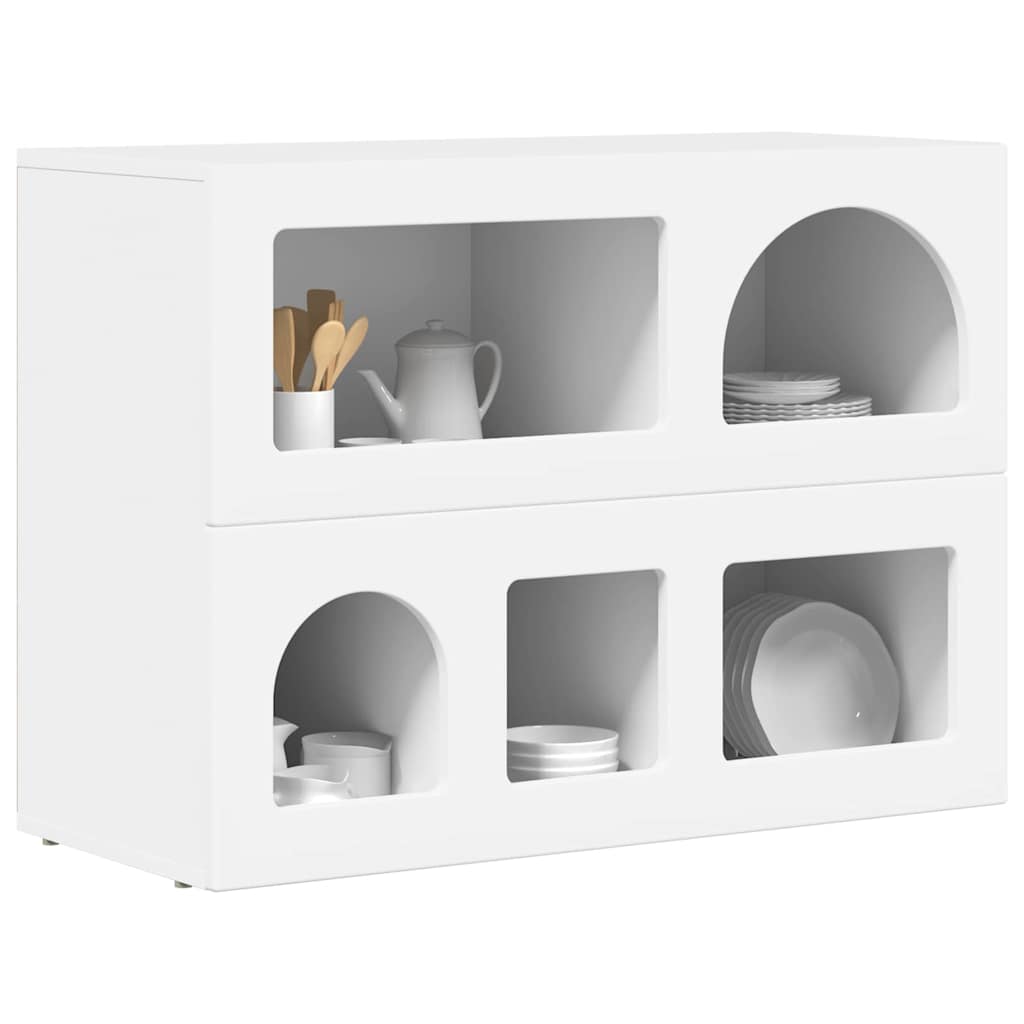 Sideboard White 80.5 x 35 x 59 cm Engineered Wood