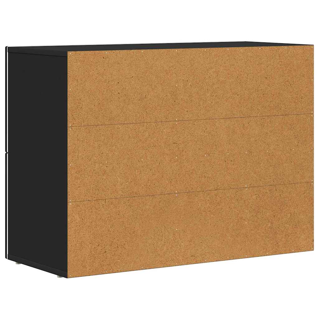 Sideboard Black 80.5 x 35 x 59 cm Engineered Wood