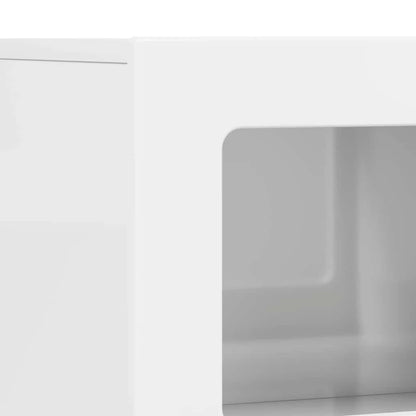 Sideboard High Gloss White 80.5 x 35 x 59 cm Engineered Wood