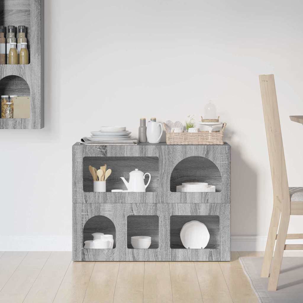Sideboard Grey Sonoma 80.5 x 35 x 59 cm Engineered Wood