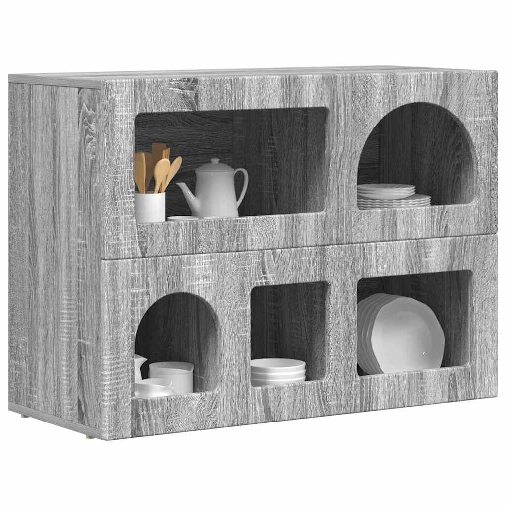 Sideboard Grey Sonoma 80.5 x 35 x 59 cm Engineered Wood