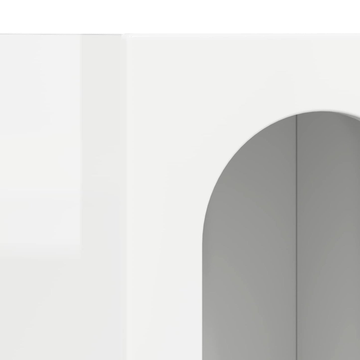 Sideboard High Gloss White 59 x 35 x 100.5 cm Engineered Wood