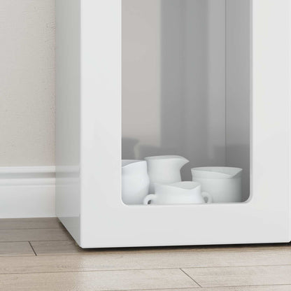 Sideboard High Gloss White 59 x 35 x 100.5 cm Engineered Wood