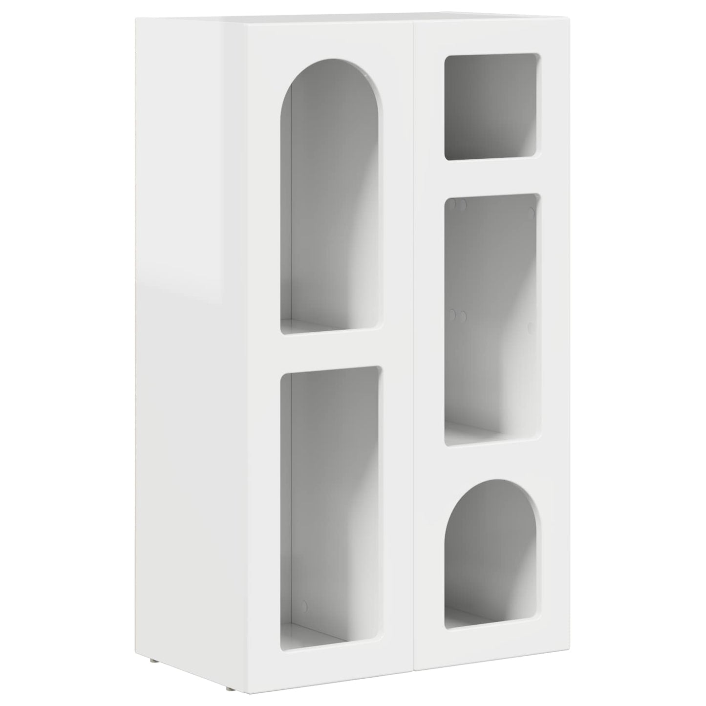 Sideboard High Gloss White 59 x 35 x 100.5 cm Engineered Wood
