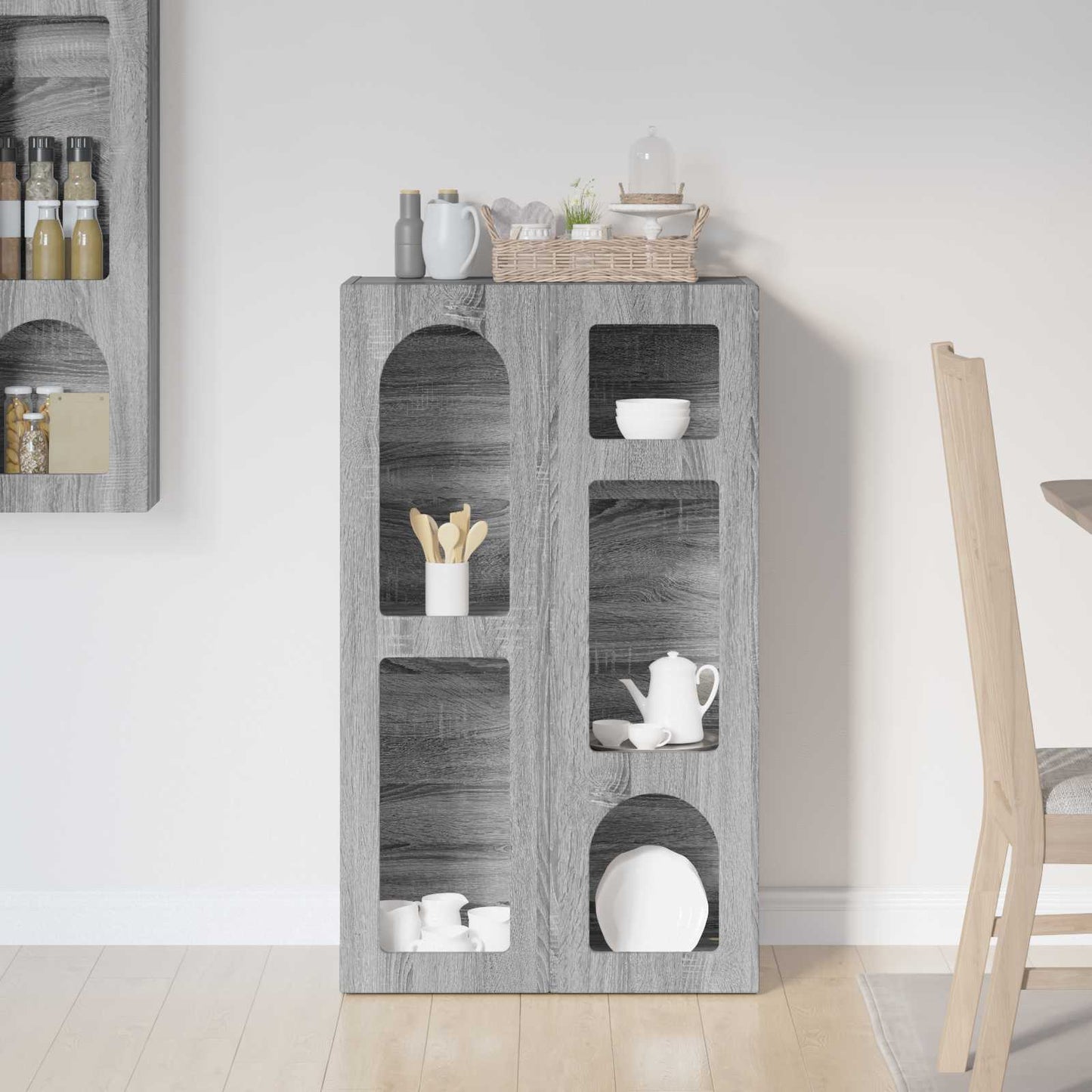 Sideboard Grey Sonoma 59 x 35 x 100.5 cm Engineered Wood
