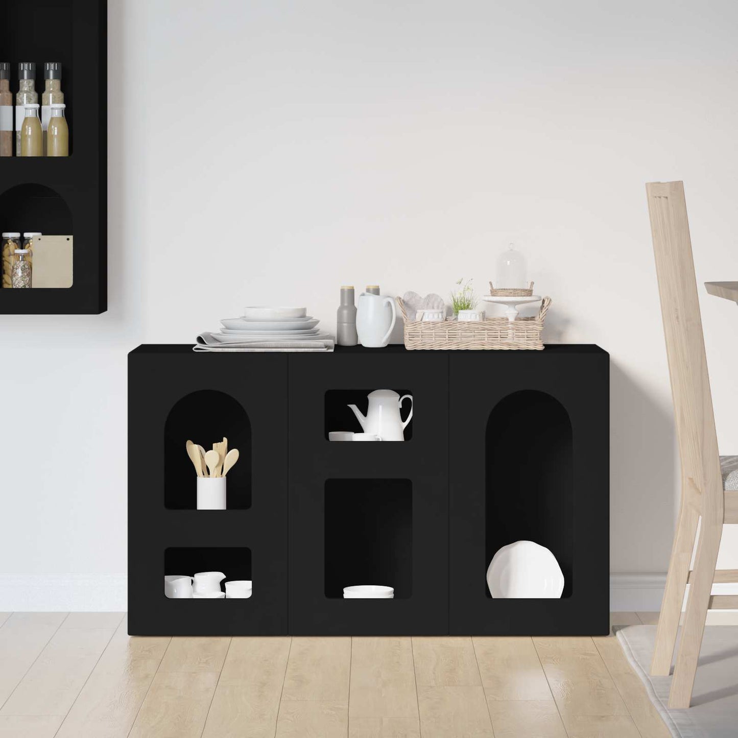 Sideboard Black 100 x 35 x 59 cm Engineered Wood