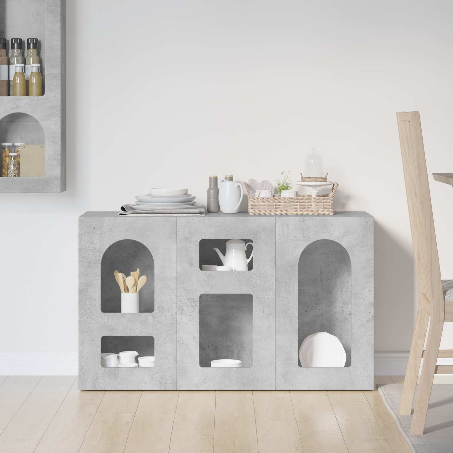Sideboard Concrete Grey 100 x 35 x 59 cm Engineered Wood
