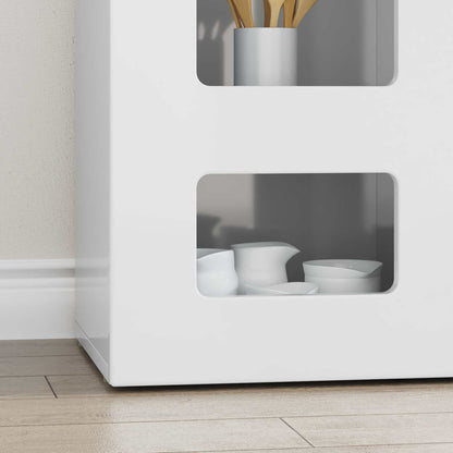 Sideboard High Gloss White 100 x 35 x 59 cm Engineered Wood