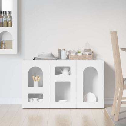 Sideboard High Gloss White 100 x 35 x 59 cm Engineered Wood