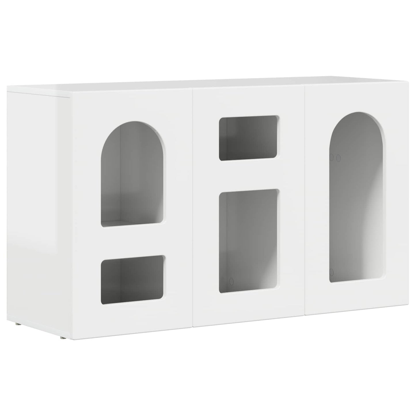 Sideboard High Gloss White 100 x 35 x 59 cm Engineered Wood