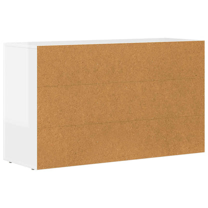 Sideboard High Gloss White 100 x 35 x 59 cm Engineered Wood