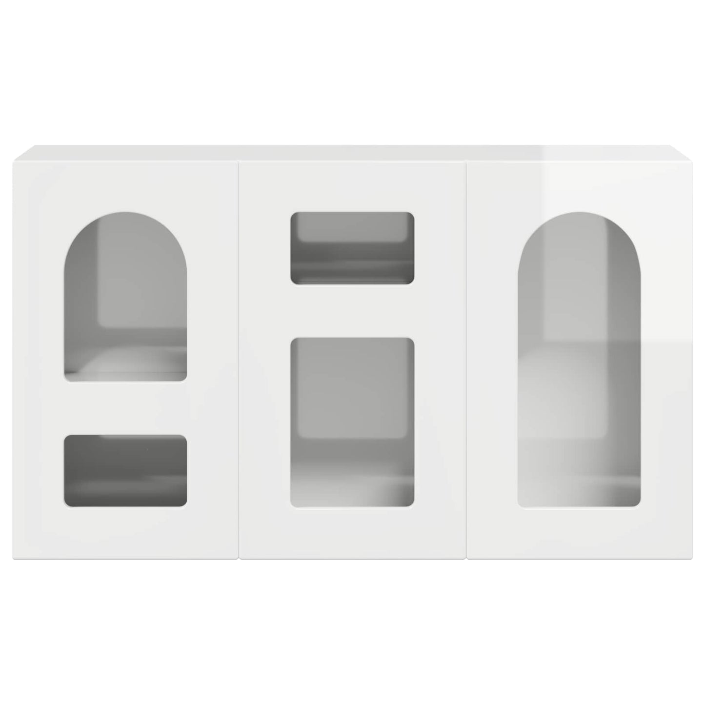 Sideboard High Gloss White 100 x 35 x 59 cm Engineered Wood