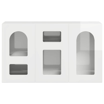 Sideboard High Gloss White 100 x 35 x 59 cm Engineered Wood