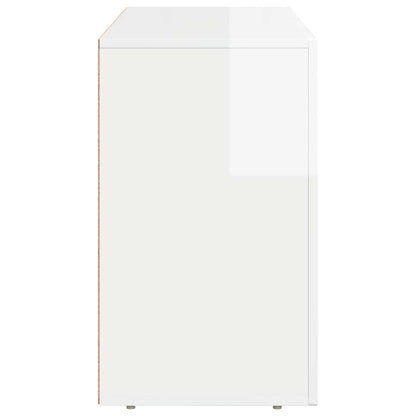 Sideboard High Gloss White 100 x 35 x 59 cm Engineered Wood