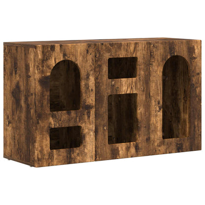 Sideboard ELST Smoked Oak 100 x 35 x 59 cm Engineered Wood