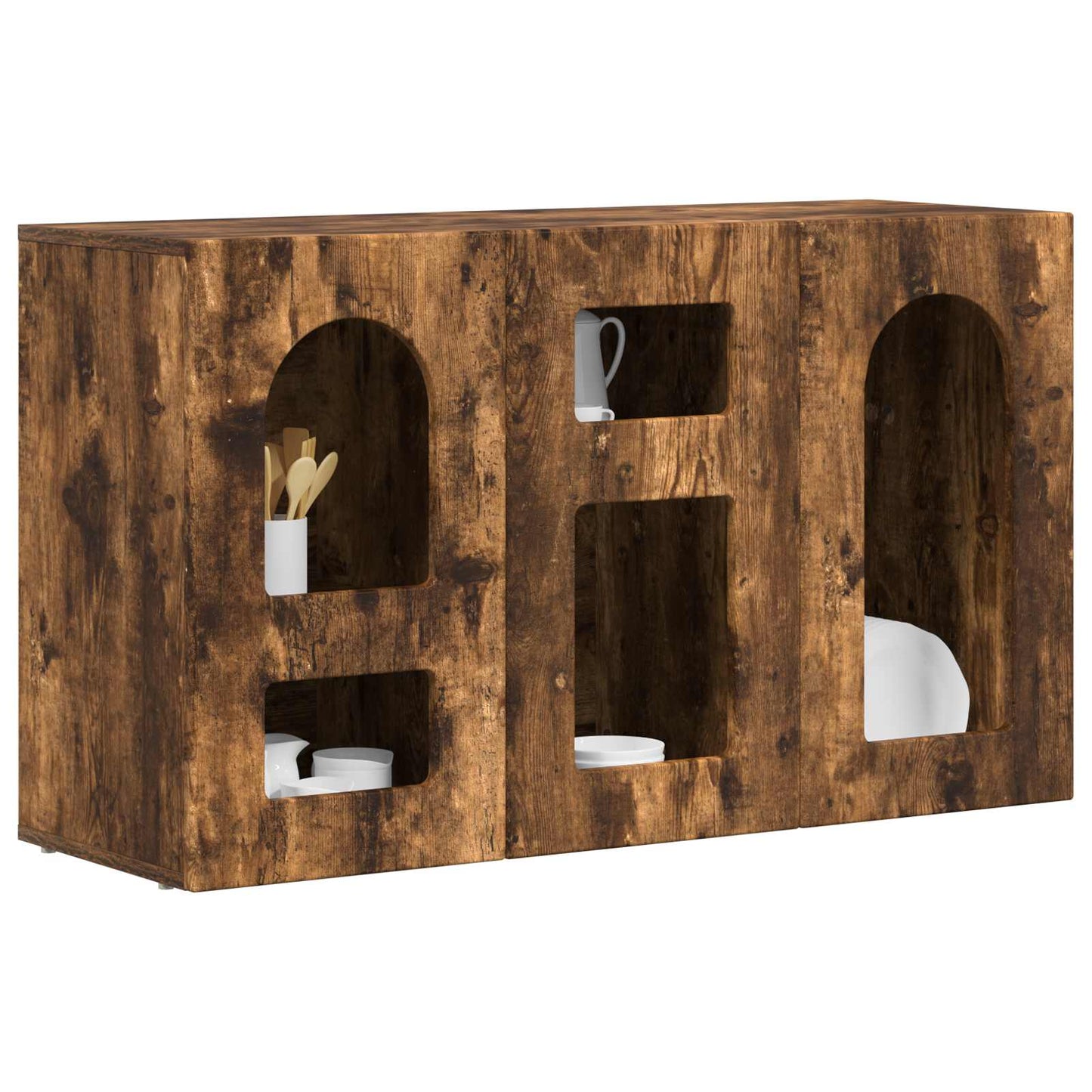 Sideboard ELST Smoked Oak 100 x 35 x 59 cm Engineered Wood