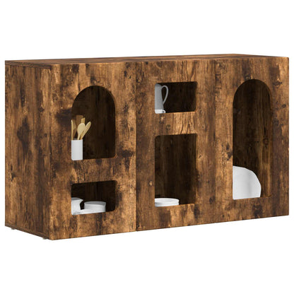 Sideboard ELST Smoked Oak 100 x 35 x 59 cm Engineered Wood