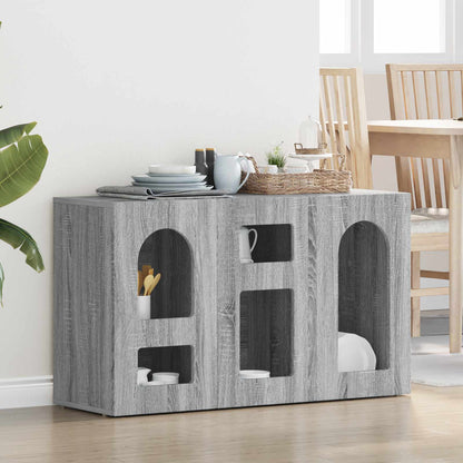 Sideboard Grey Sonoma 100 x 35 x 59 cm Engineered Wood