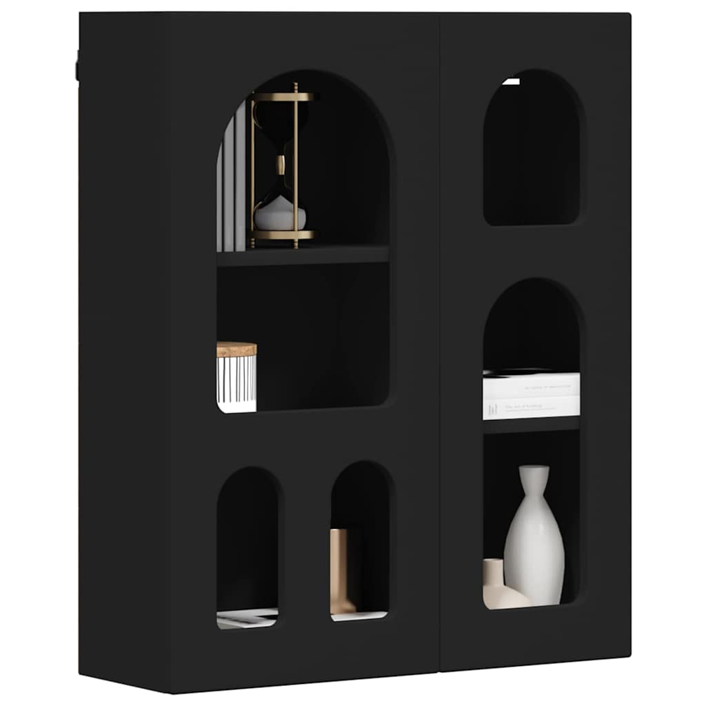 Hanging Cabinet ELST Black 59 x 20 x 71.5 cm Engineered Wood