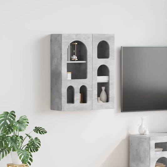 Hanging Cabinet with Shelf ELST Concrete Grey 59 x 20 x 71.5 cm
