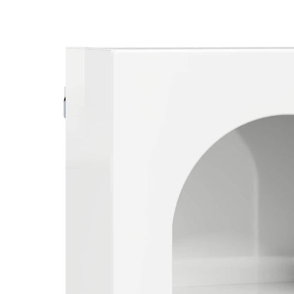 Hanging Cabinet with Shelf High Gloss White 59 x 20 x 71.5 cm