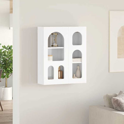 Hanging Cabinet with Shelf High Gloss White 59 x 20 x 71.5 cm