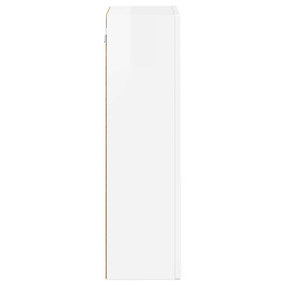 Hanging Cabinet with Shelf High Gloss White 59 x 20 x 71.5 cm