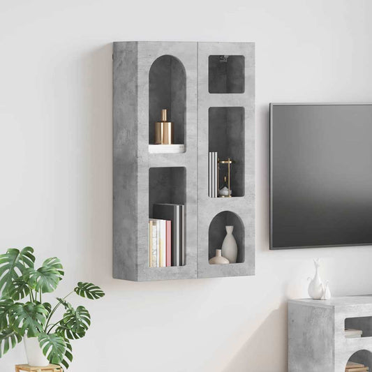Hanging Cabinet with Shelf ELST Concrete Grey 59 x 20 x 100 cm