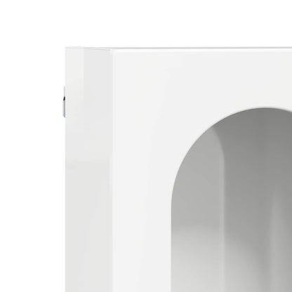 Hanging Cabinet with Shelf High Gloss White 59 x 20 x 100 cm