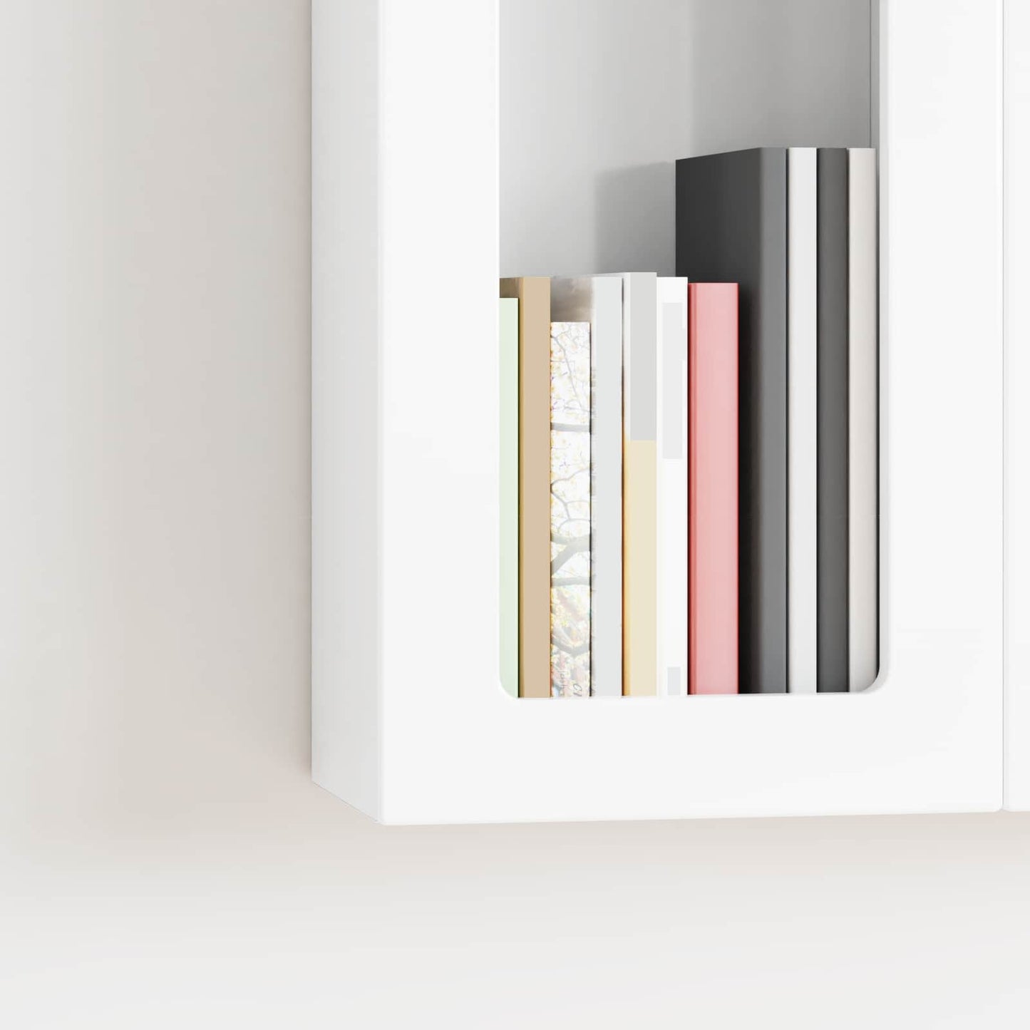 Hanging Cabinet with Shelf High Gloss White 59 x 20 x 100 cm