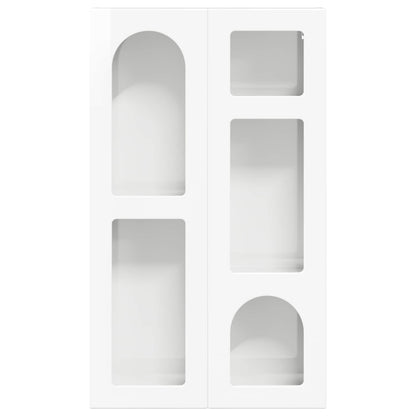 Hanging Cabinet with Shelf High Gloss White 59 x 20 x 100 cm