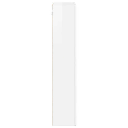 Hanging Cabinet with Shelf High Gloss White 59 x 20 x 100 cm