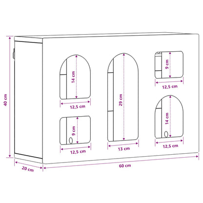 Hanging Cabinet Sonoma Oak 60 x 20 x 40 cm Engineered Wood