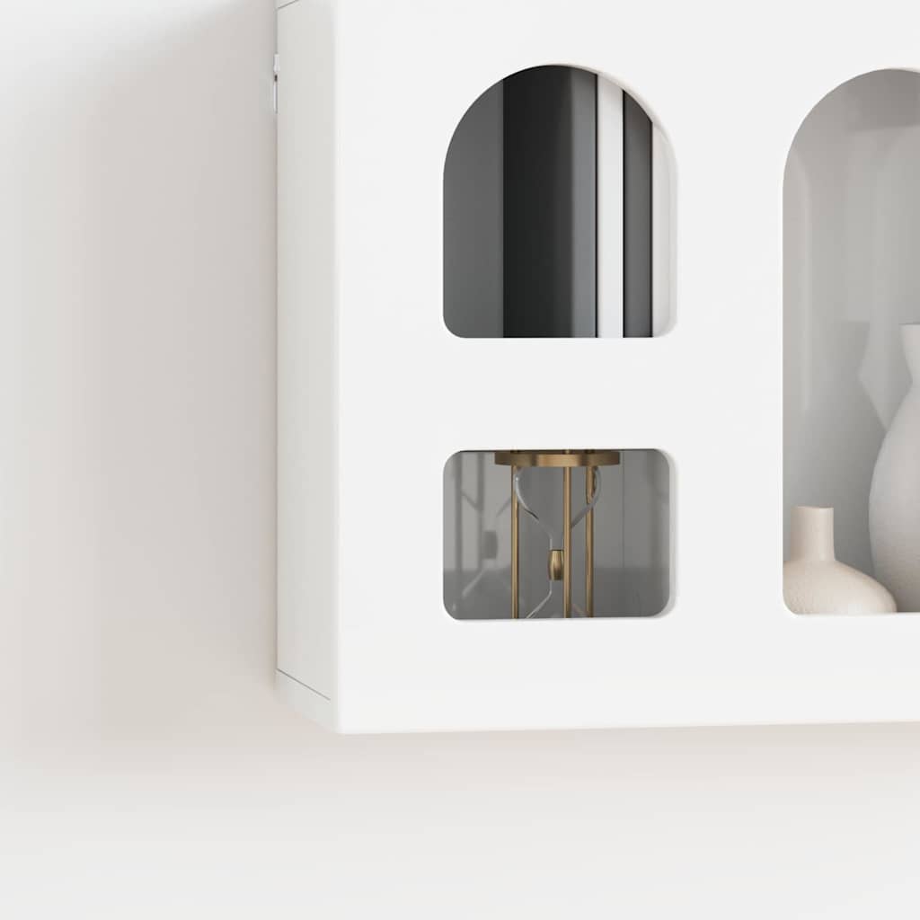 Hanging Cabinet with Shelf High Gloss White 60 x 20 x 40 cm