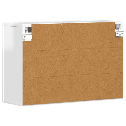 Hanging Cabinet with Shelf High Gloss White 60 x 20 x 40 cm