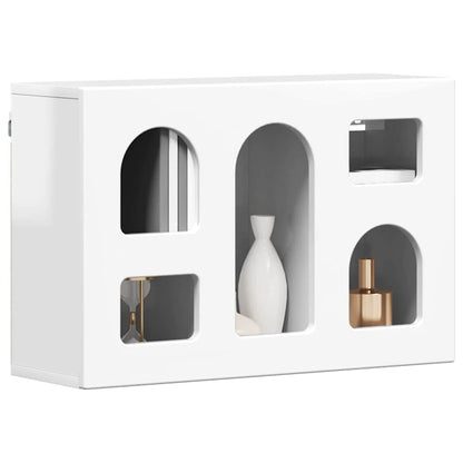 Hanging Cabinet with Shelf High Gloss White 60 x 20 x 40 cm