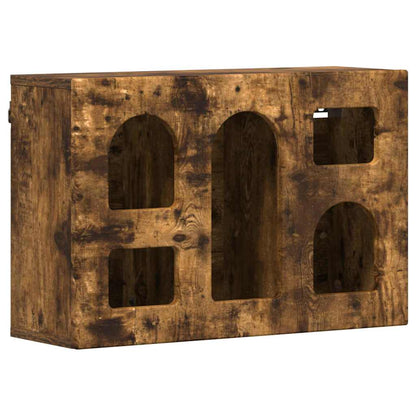 Hanging Cabinet Smoked Oak 60 x 20 x 40 cm Engineered Wood