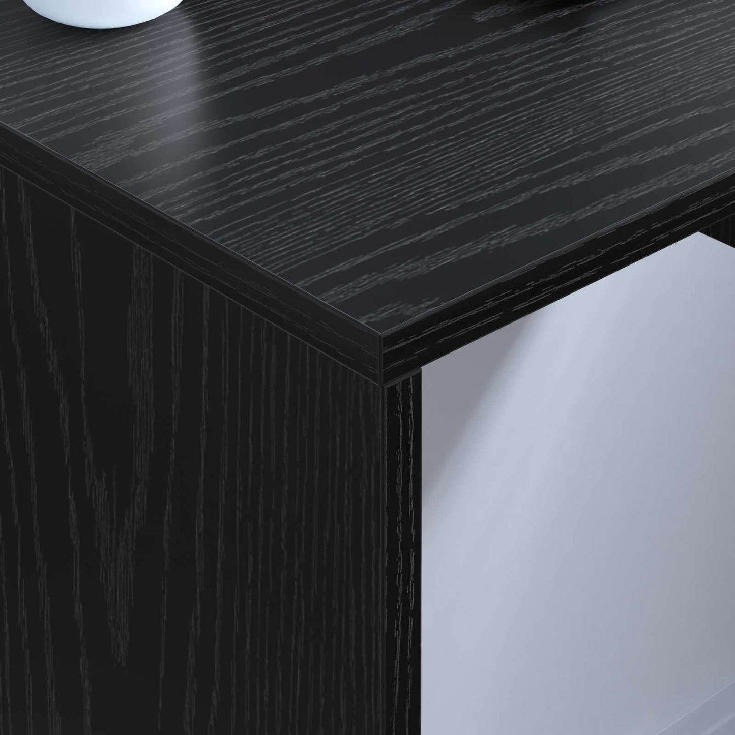 Wall-Mounted Desk Black Oak Engineered Wood 60 x 45 x 30 cm