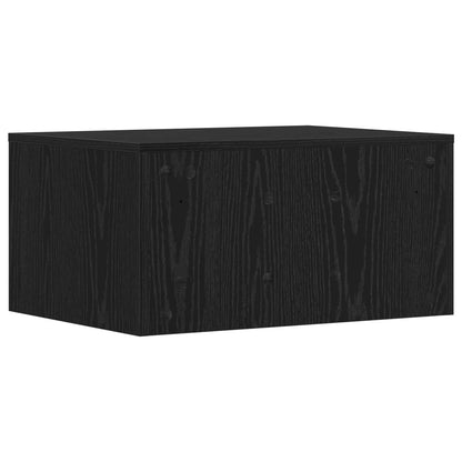 Wall-Mounted Desk Black Oak Engineered Wood 60 x 45 x 30 cm