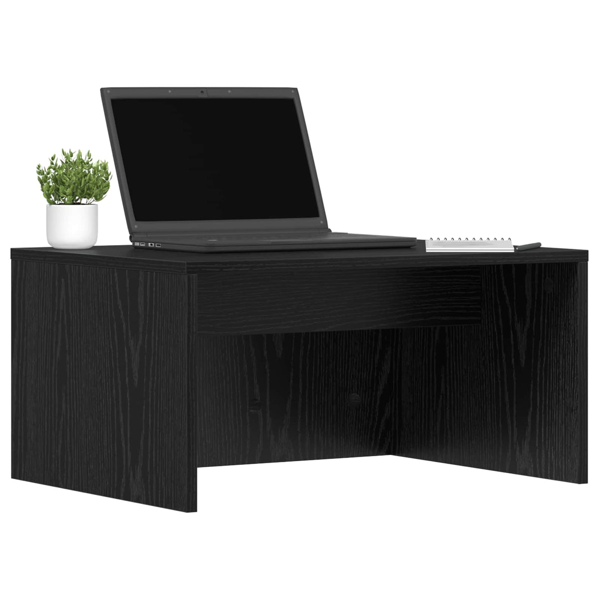 Wall-Mounted Desk Black Oak Engineered Wood 60 x 45 x 30 cm