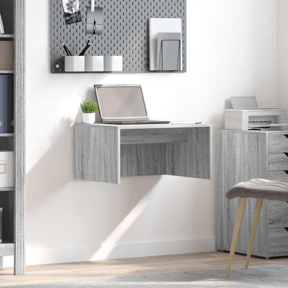 Wall-Mounted Desk Grey Sonoma Engineered Wood 60 x 45 x 30 cm