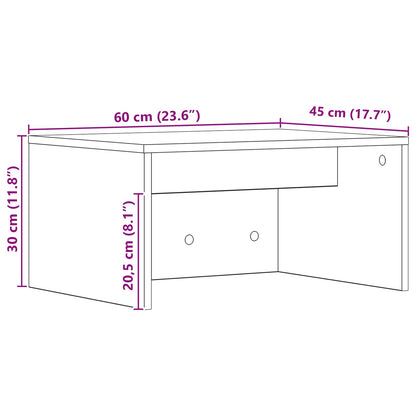 Wall-Mounted Desk Grey Sonoma 60 x 45 x 30 cm Engineered Wood
