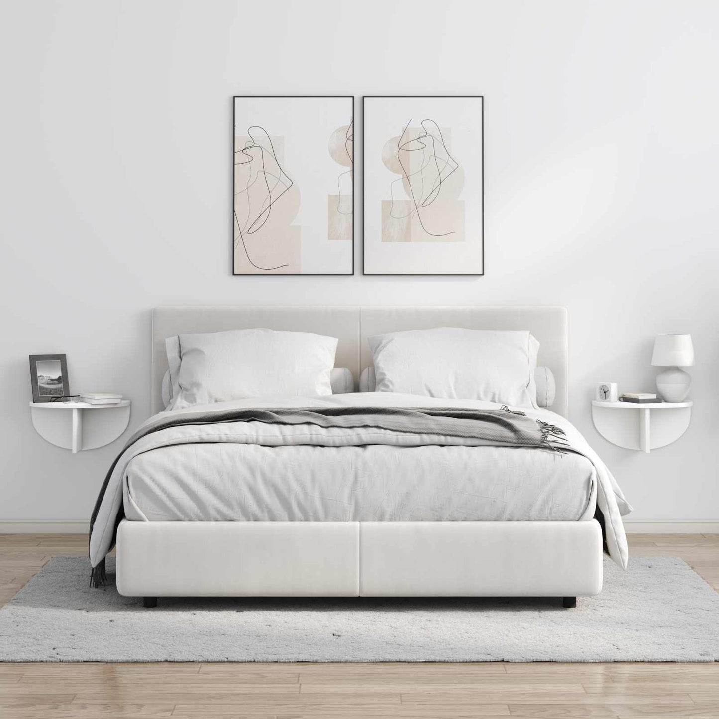 Wall Shelf Wall-mounted White 38 x 19 x 19 cm Engineered Wood