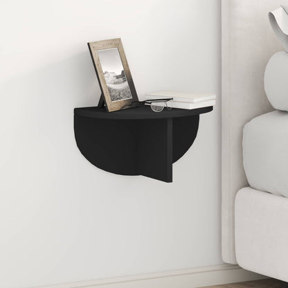 Wall Shelf Wall-mounted Black 38 x 19 x 19 cm Engineered Wood