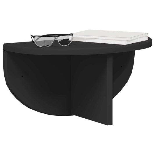 Wall Shelf Wall-mounted Black 38 x 19 x 19 cm Engineered Wood
