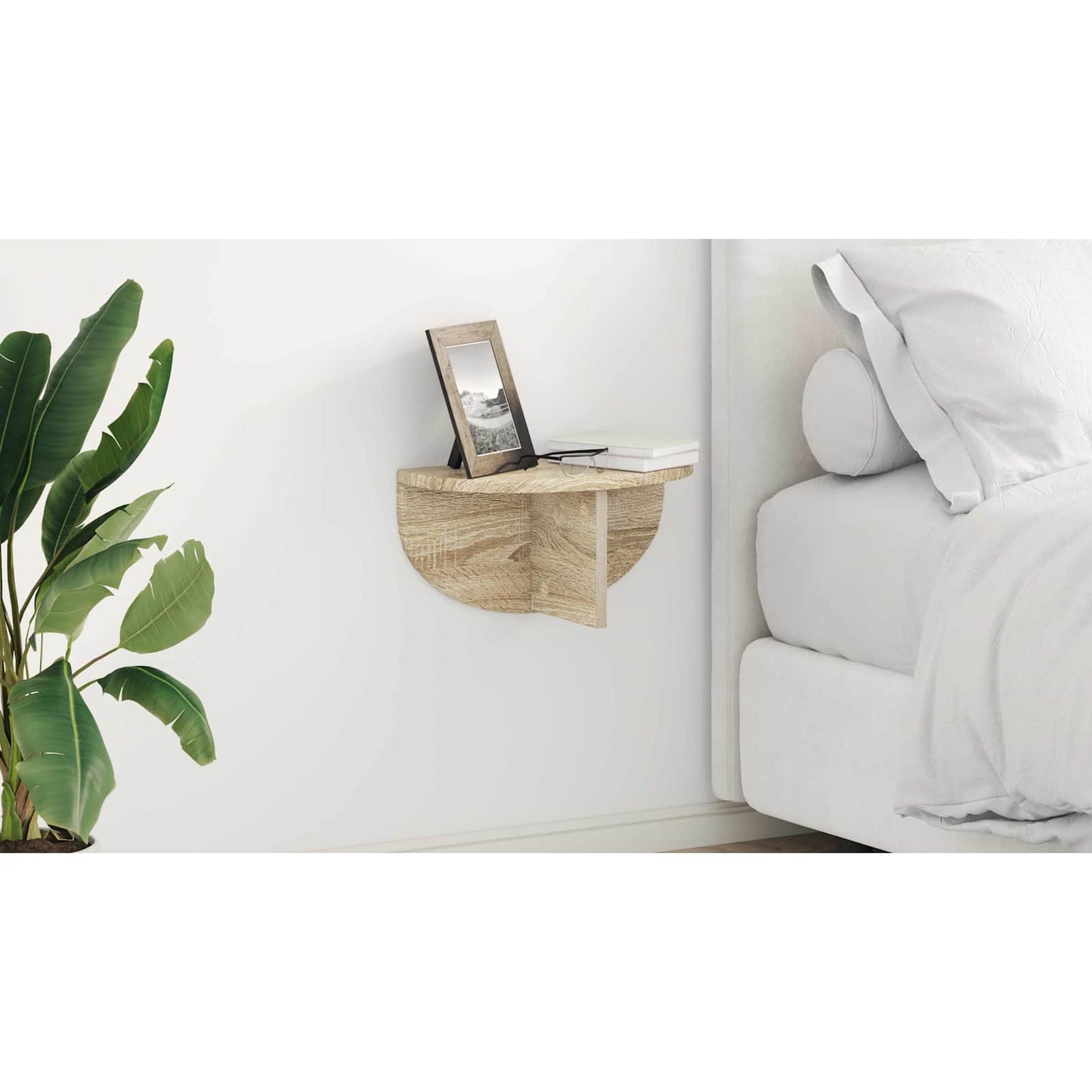 Wall Shelf 2 pcs Sonoma Oak 38 x 19 x 19 cm Engineered Wood