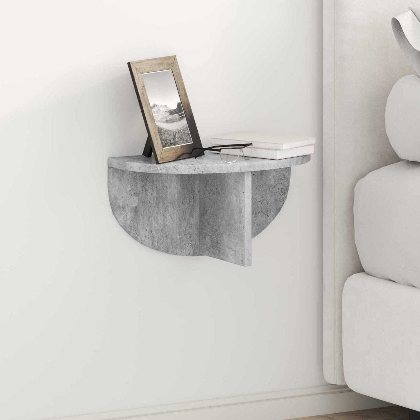 Wall Shelf Concrete Grey 38 x 19 x 19 cm Engineered Wood