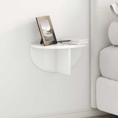 Wall Shelf High Gloss White 38 x 19 x 19 cm Engineered Wood
